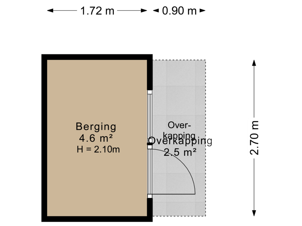 Bekijk plattegrond van Berging van Kuipersweg 3