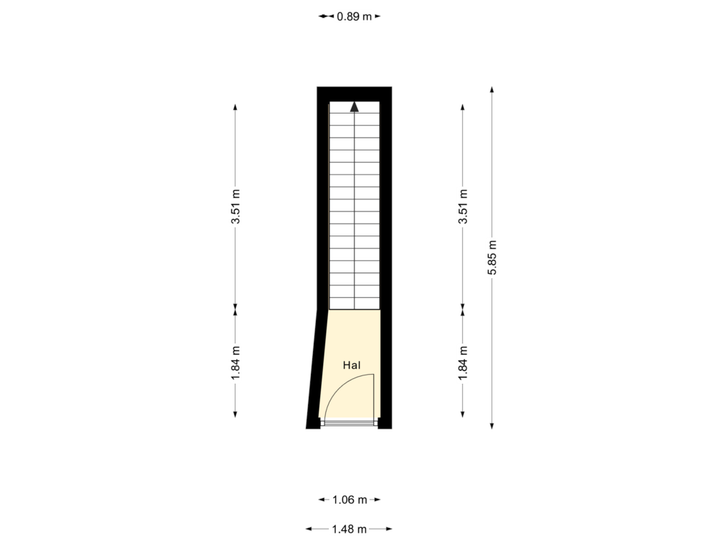 View floorplan of Entree of Lange Singelstraat 105-C