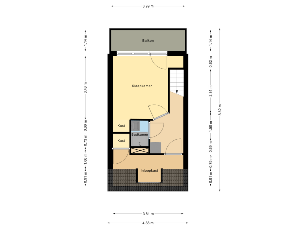 View floorplan of 2VD of Lange Singelstraat 105-C