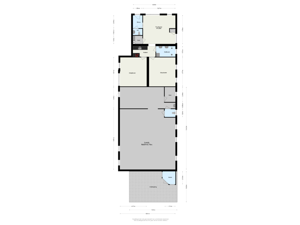 View floorplan of Gastenverblijf & Loods of Pruimendijk 348