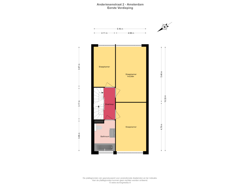 Bekijk plattegrond van 1e_verd van Anderiesenstraat 2