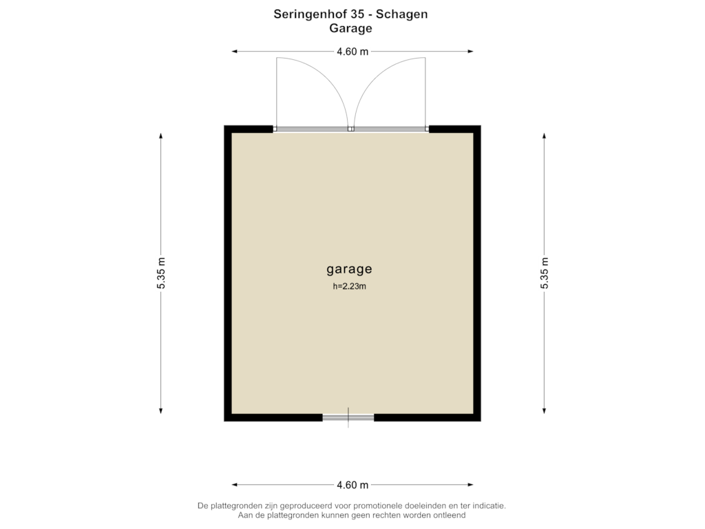 View floorplan of GARAGE of Seringenhof 35