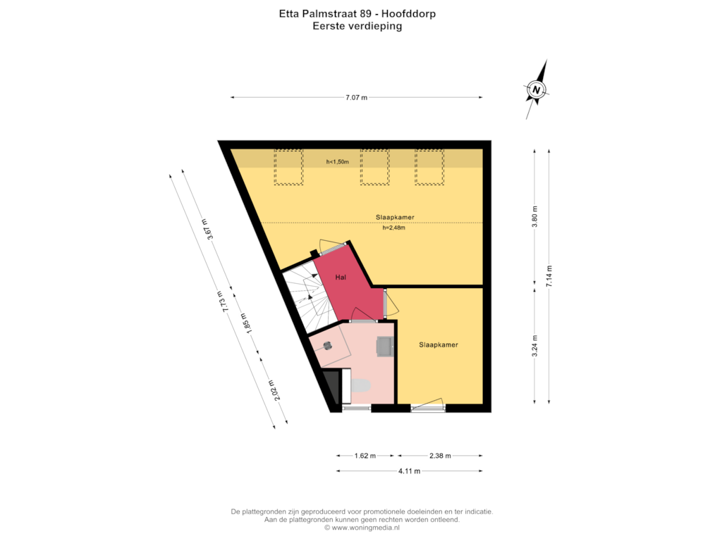 Bekijk plattegrond van 1e_verd van Etta Palmstraat 89