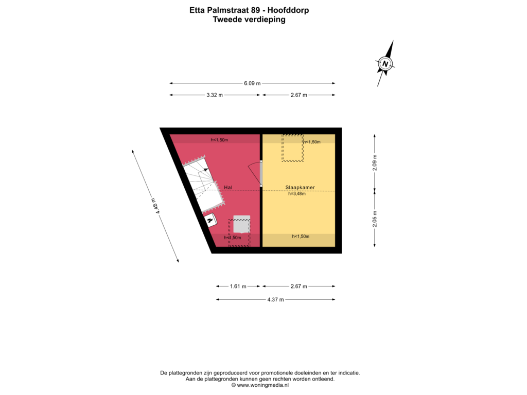 Bekijk plattegrond van 2e_verd van Etta Palmstraat 89