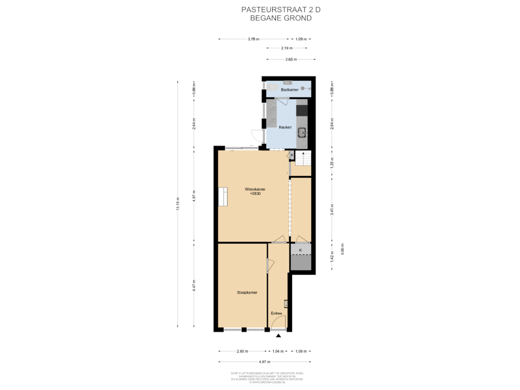 Bekijk plattegrond van Begane grond van Pasteurstraat 2-D