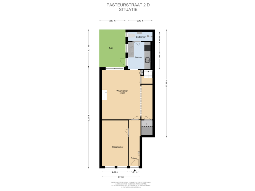 Bekijk plattegrond van Situatie van Pasteurstraat 2-D