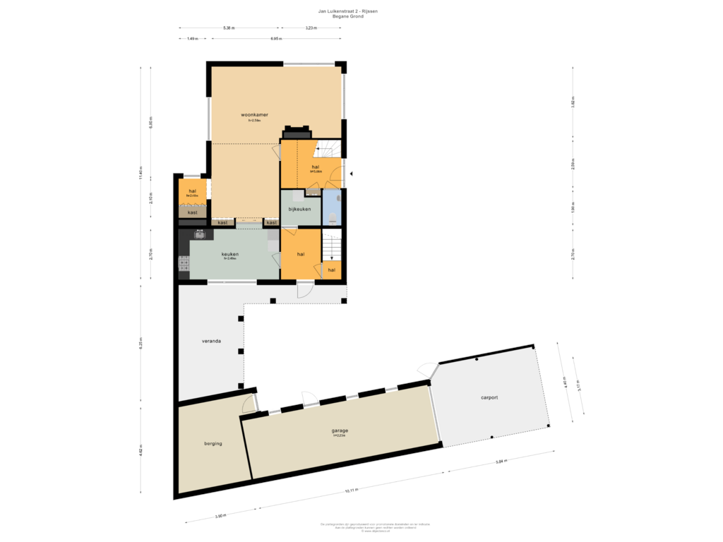 Bekijk plattegrond van BEGANE GROND van Jan Luikenstraat 2