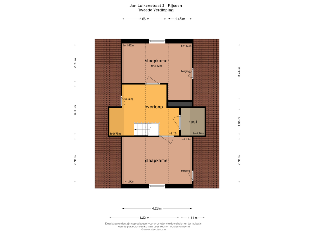 Bekijk plattegrond van TWEEDE VERDIEPING van Jan Luikenstraat 2