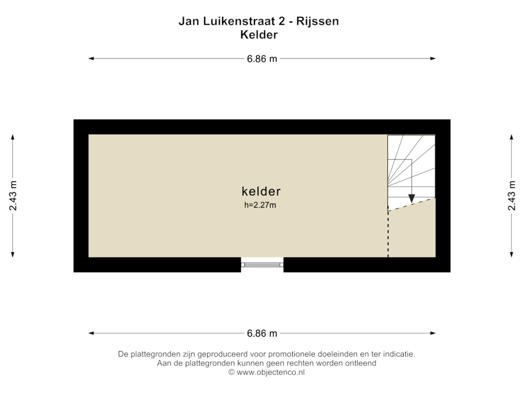 Bekijk plattegrond van KELDER van Jan Luikenstraat 2