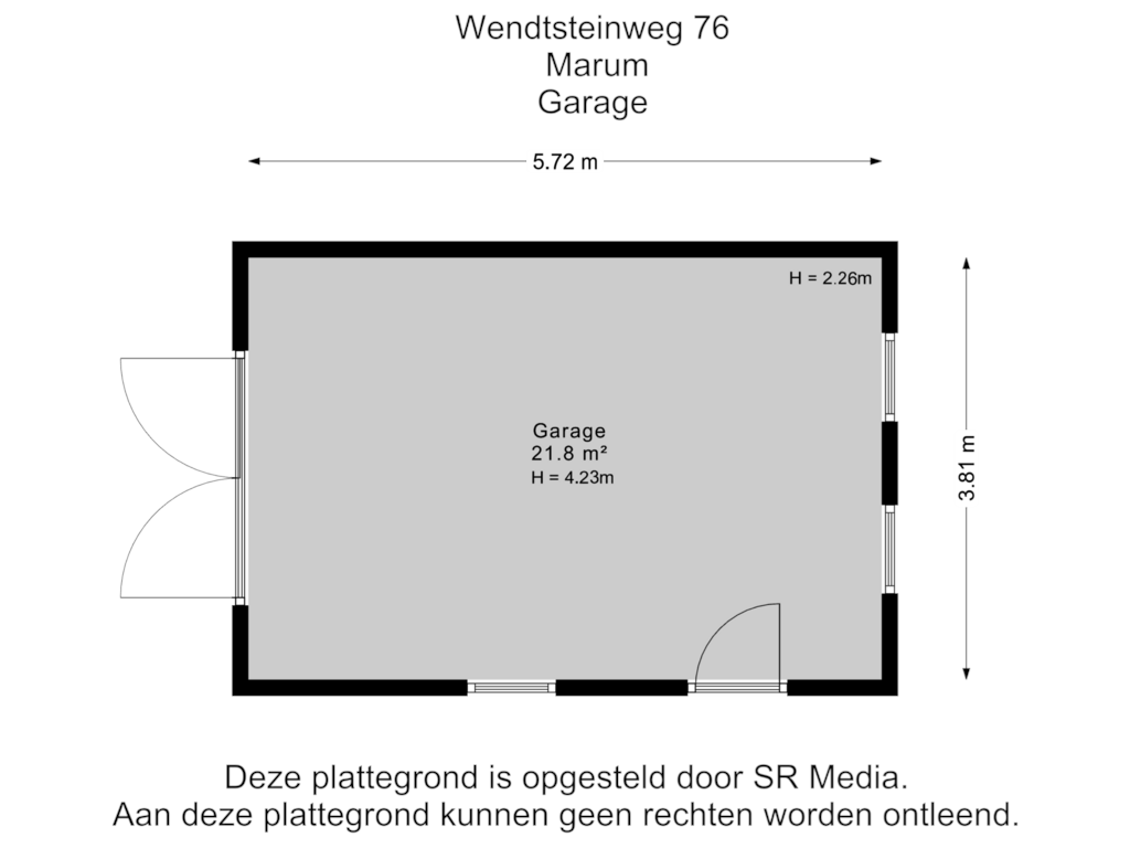 Bekijk plattegrond van Garage van Wendtsteinweg 76