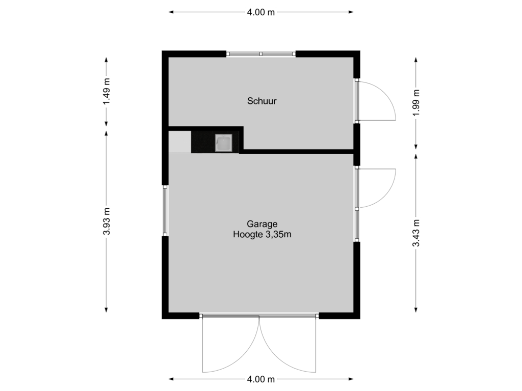 Bekijk plattegrond van Garage van Herenweg 98