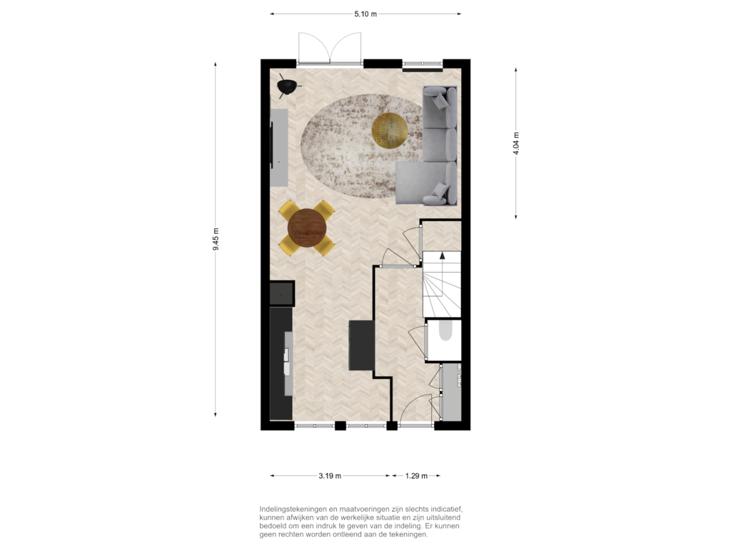 View floorplan of First floor of Vlietstraat 6