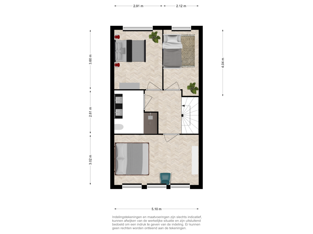 View floorplan of Floor 1 of Vlietstraat 6