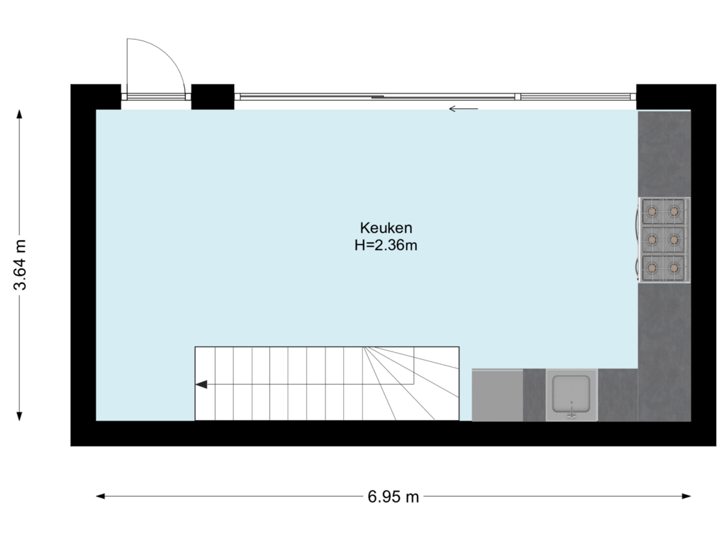 Bekijk plattegrond van Begane grond 2 van De Swarrelsstraat 10