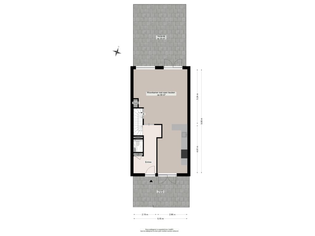 View floorplan of Begane grond of Reitdiephaven 419