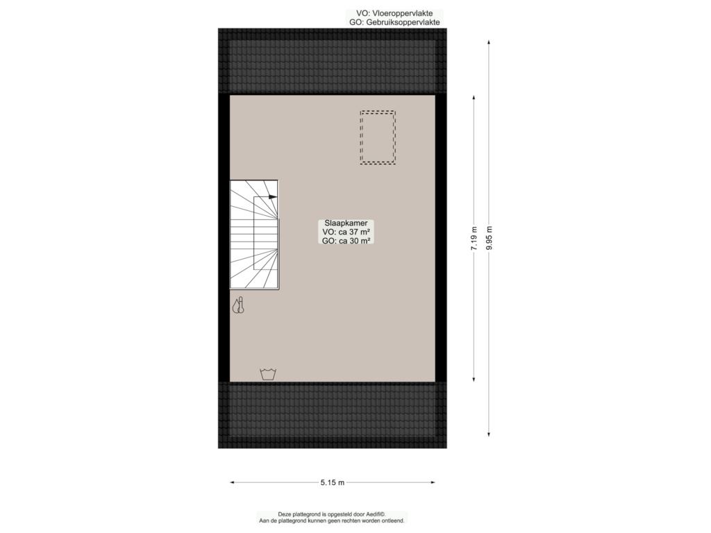 View floorplan of Tweede verdieping of Reitdiephaven 419