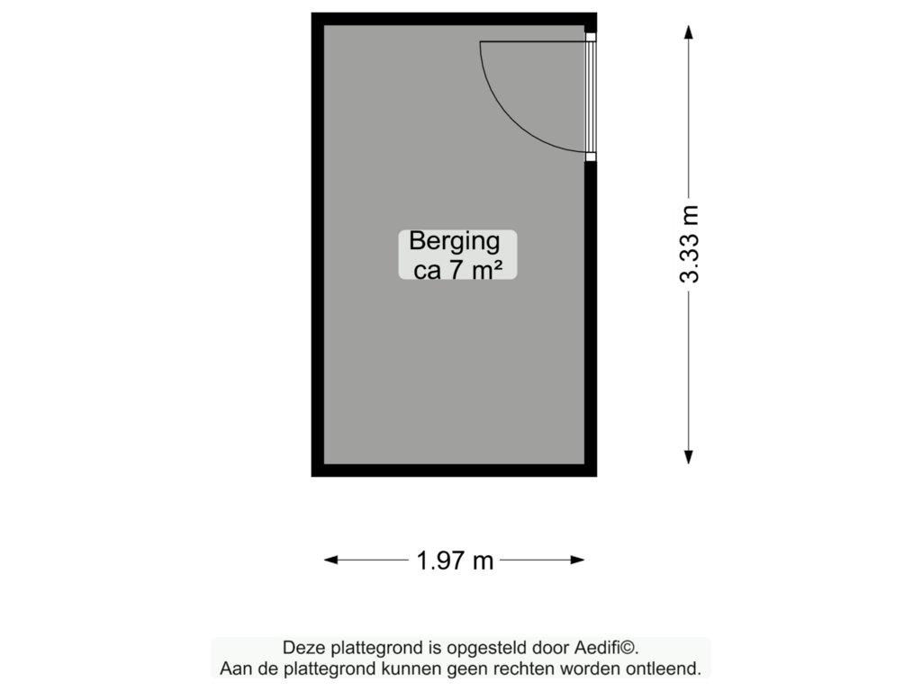 View floorplan of Berging of Reitdiephaven 419