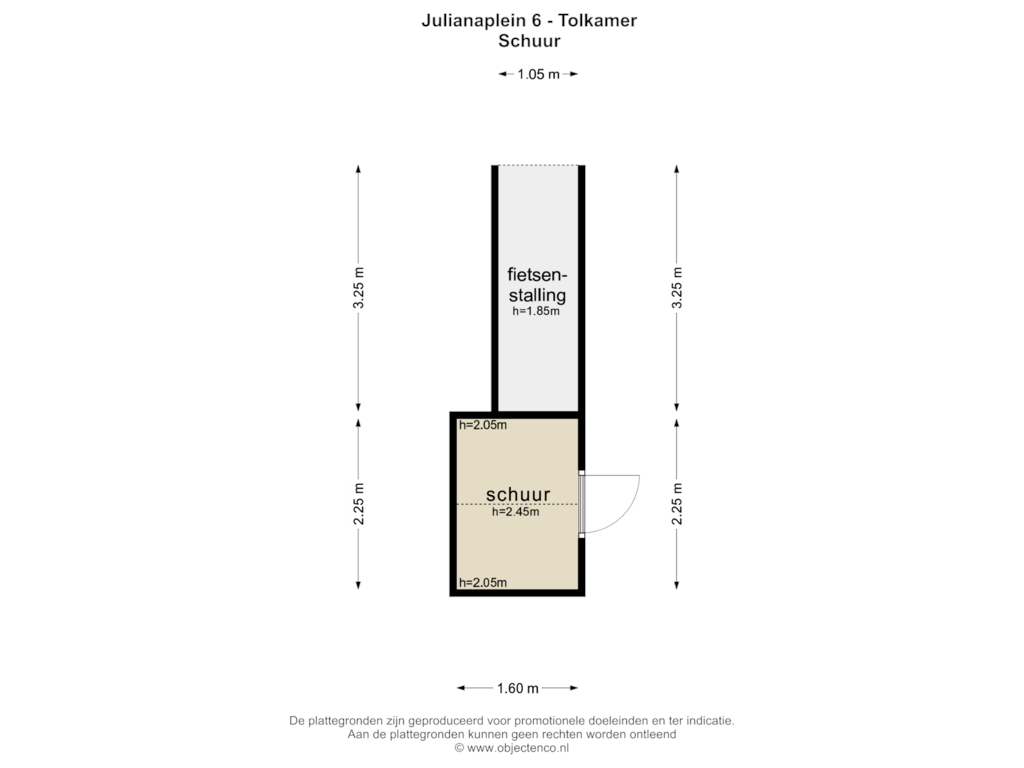 Bekijk plattegrond van SCHUUR van Julianaplein 6