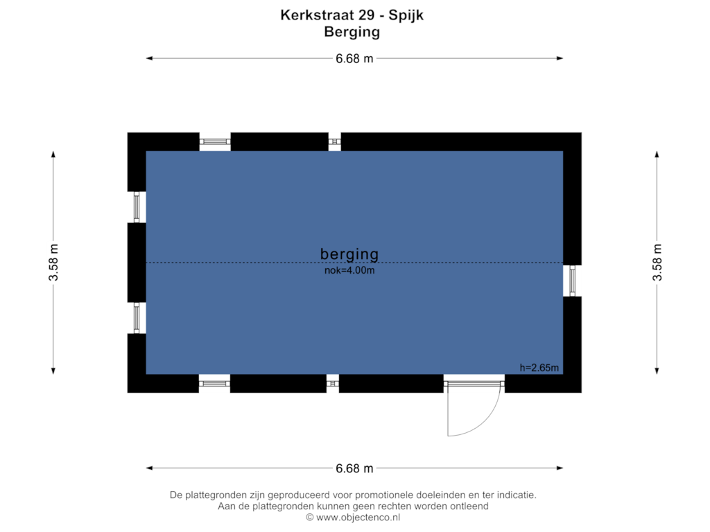 View floorplan of BERGING of Kerkstraat 29