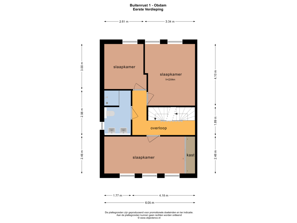 View floorplan of EERSTE VERDIEPING of Buitenrust 1