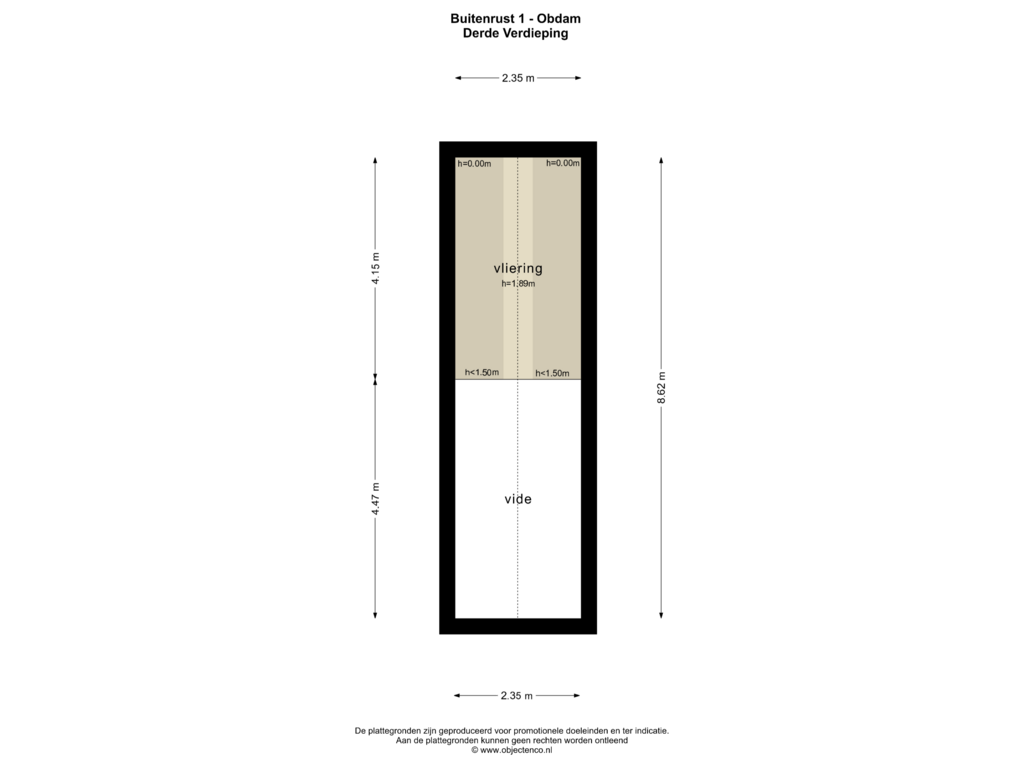 View floorplan of DERDE VERDIEPING of Buitenrust 1