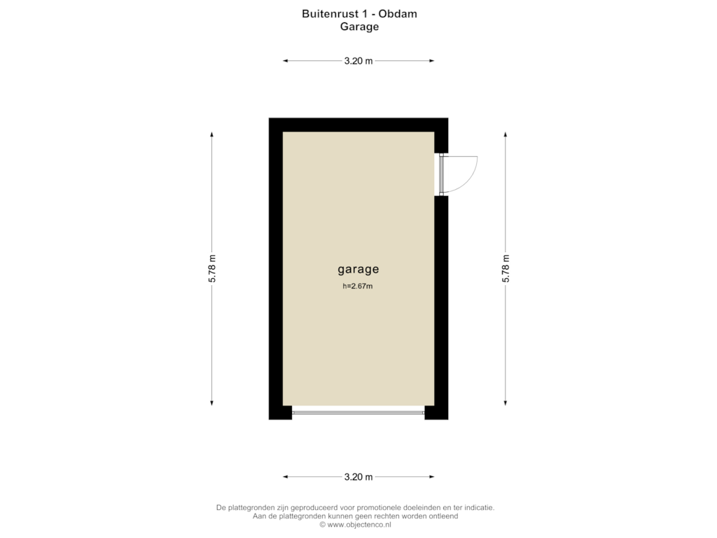 View floorplan of GARAGE of Buitenrust 1