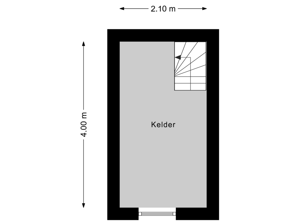 View floorplan of Kelder of Jonkheer de Jongestraat 9