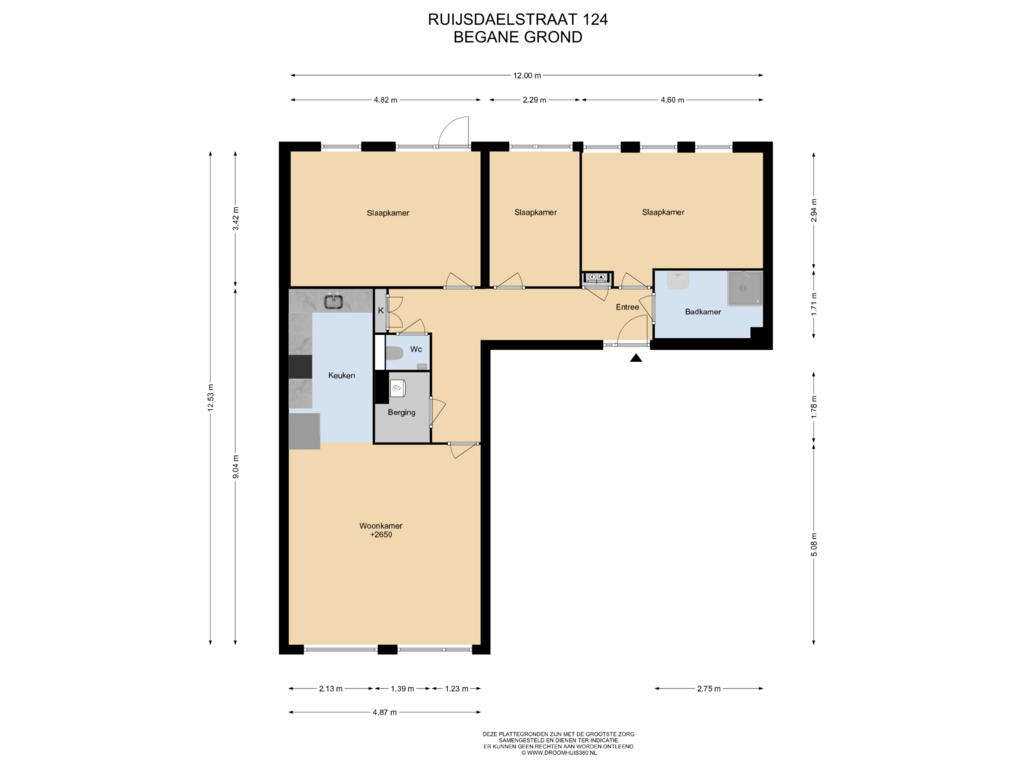 View floorplan of Begane Grond of Ruijsdaelstraat 124