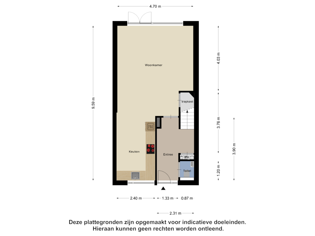 View floorplan of Begane Grond of Lucebertpad 13