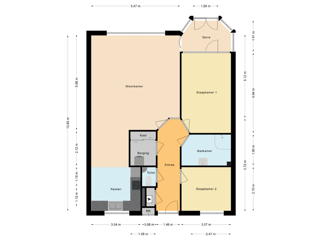 Bekijk plattegrond van Appartement van Kerkelanden 5