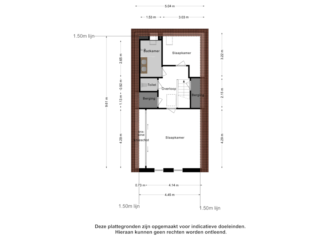 Bekijk plattegrond van Eerste Verdieping van Veerseweg 35