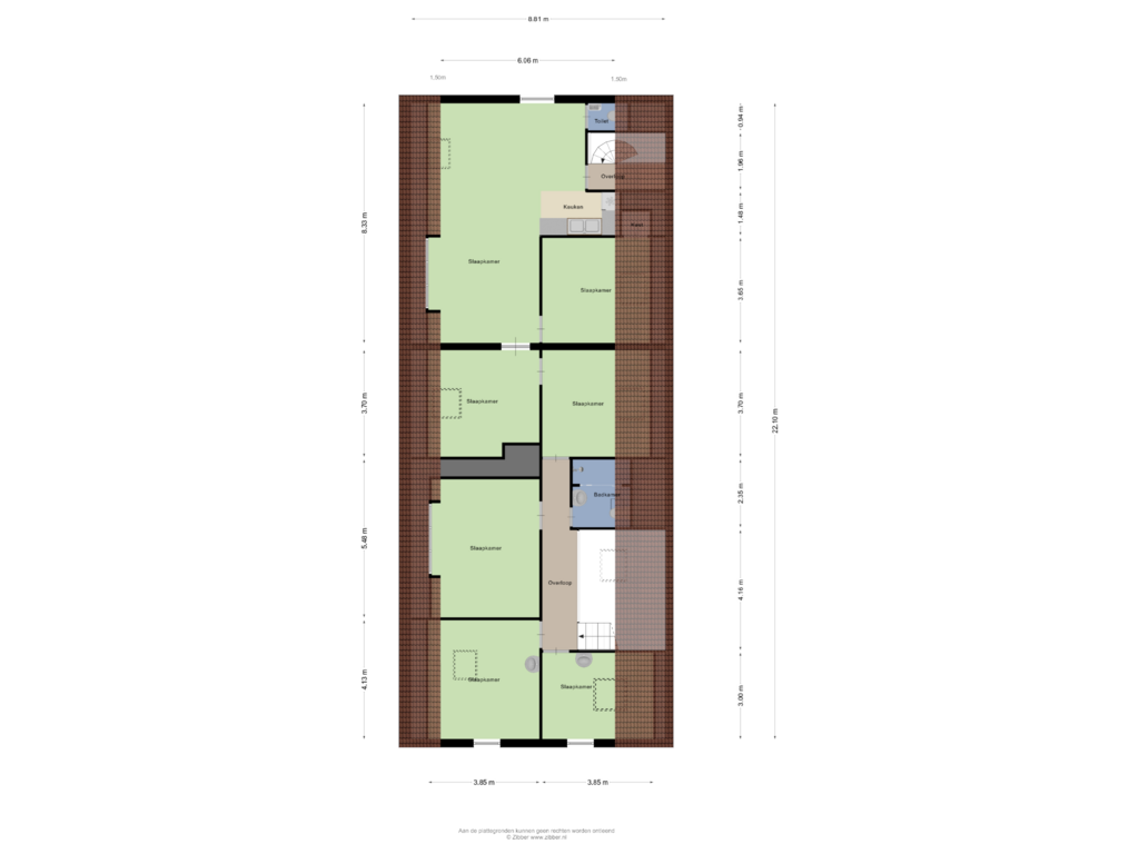 View floorplan of Eerste verdieping of Mgr Aertsstraat 52