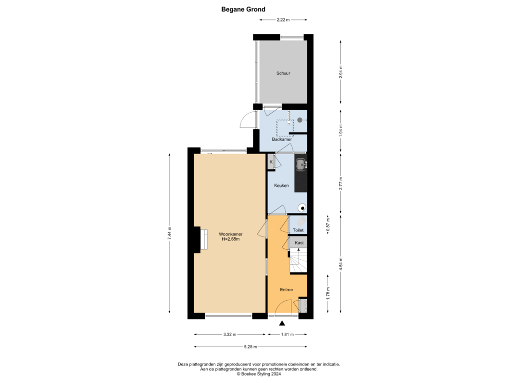 Bekijk plattegrond van Begane Grond van Lombokstraat 14