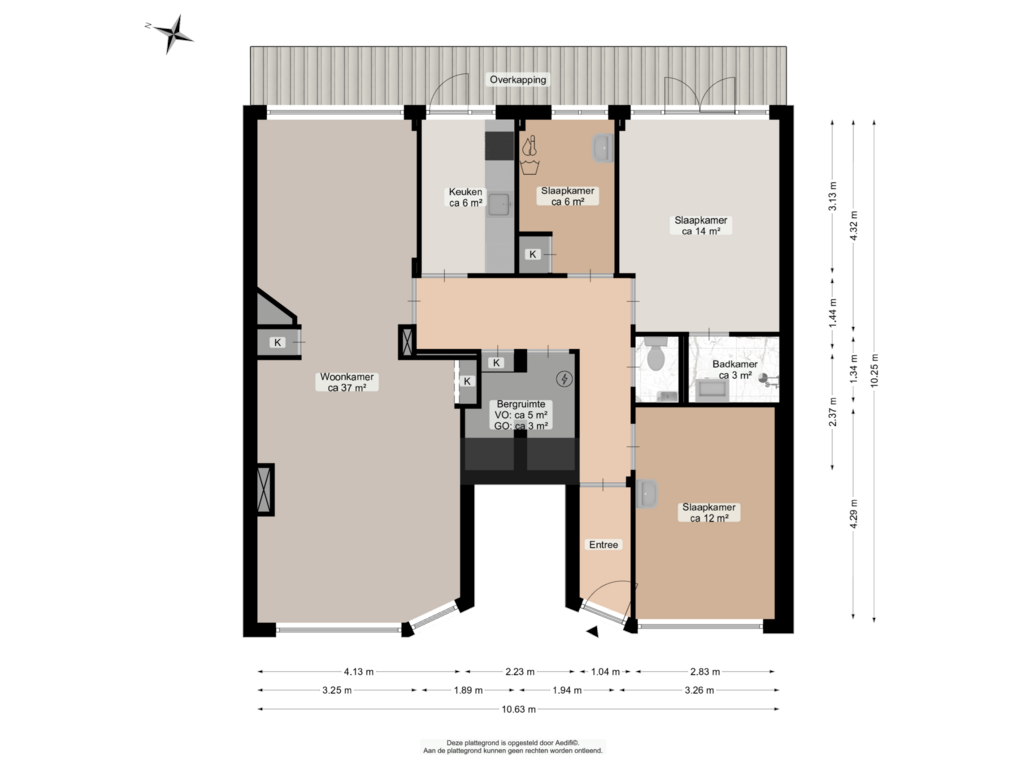 Bekijk plattegrond van Begane grond van Troelstralaan 36