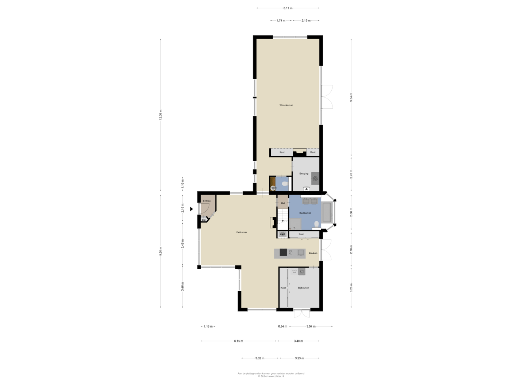 View floorplan of Begane Grond of Hartjesbosweg 6