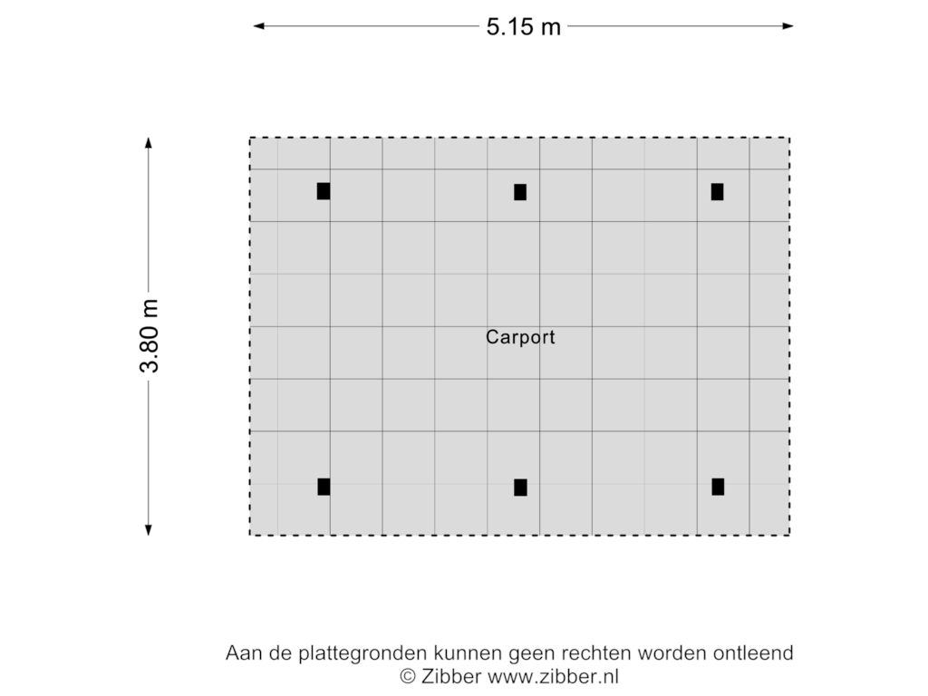 View floorplan of Carport of Hartjesbosweg 6