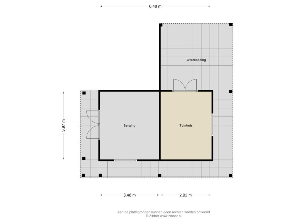 View floorplan of Berging of Hartjesbosweg 6