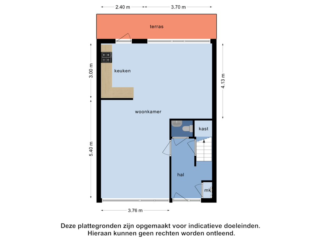 Bekijk plattegrond van Begane grond van Boerhaavelaan 31