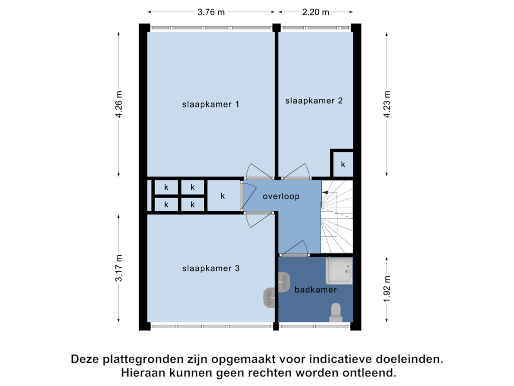 Bekijk plattegrond van 1e verdieping van Boerhaavelaan 31