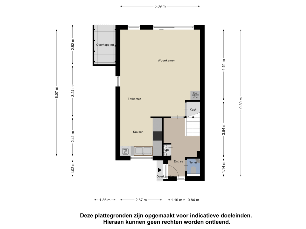 View floorplan of Begane Grond of Bennebroekstraat 71