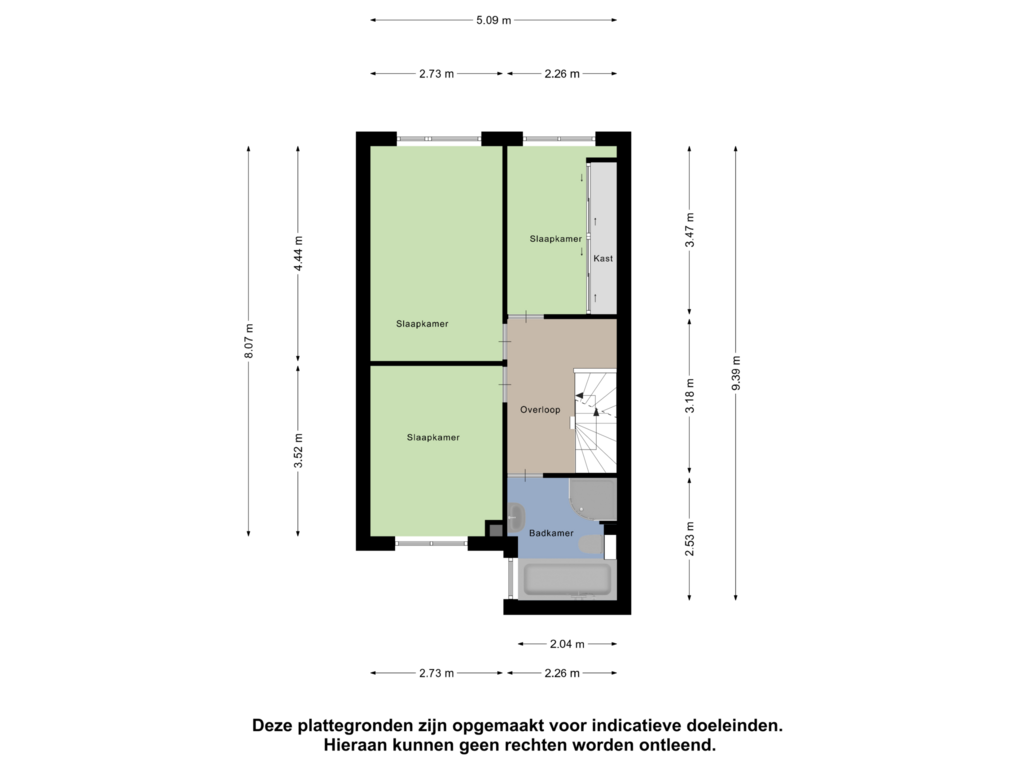 View floorplan of Eerste Verdieping of Bennebroekstraat 71