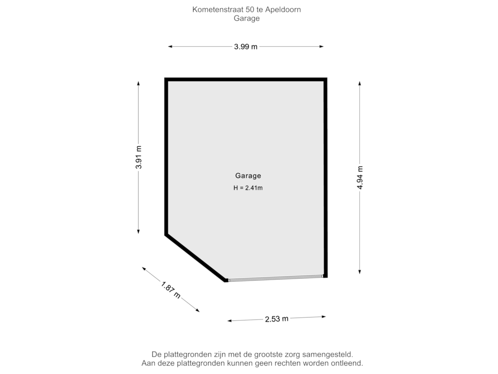 Bekijk plattegrond van Garage van Kometenstraat 50