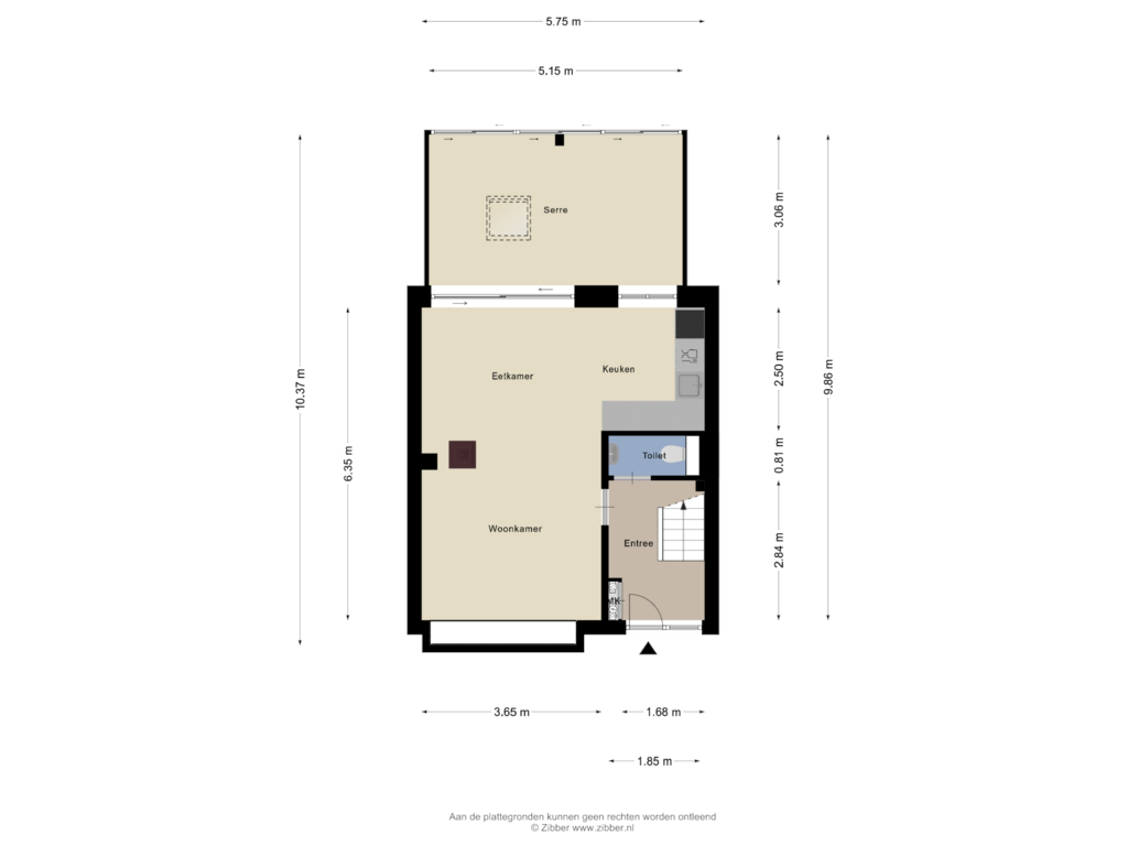 View floorplan of Begane Grond of Marathonstraat 50