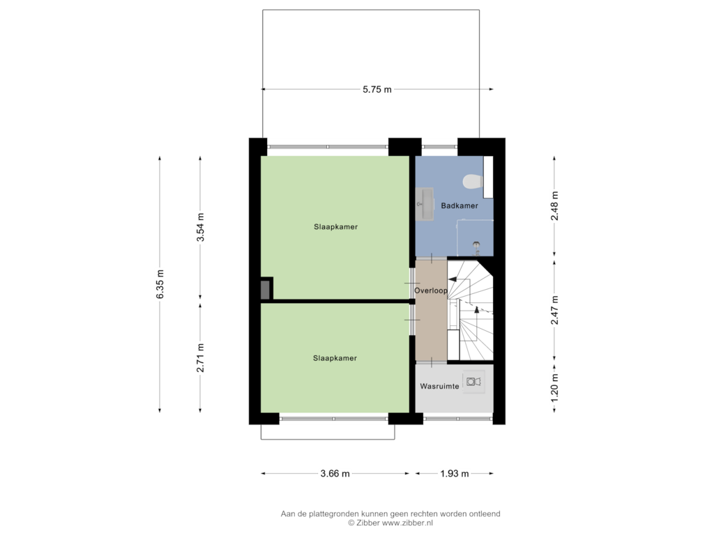 View floorplan of Eerste Verdieping of Marathonstraat 50