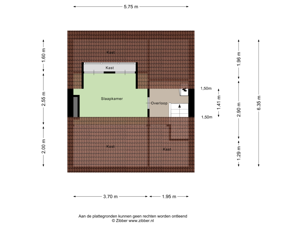 View floorplan of Tweede Verdieping of Marathonstraat 50