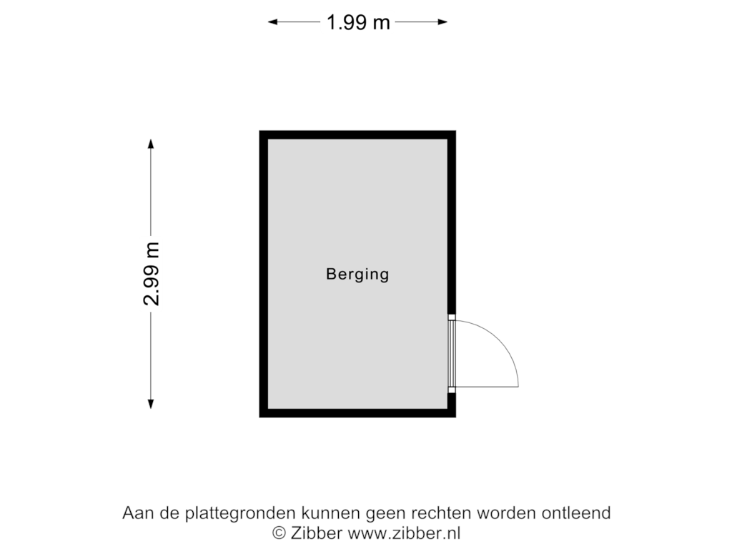 View floorplan of Berging of Marathonstraat 50