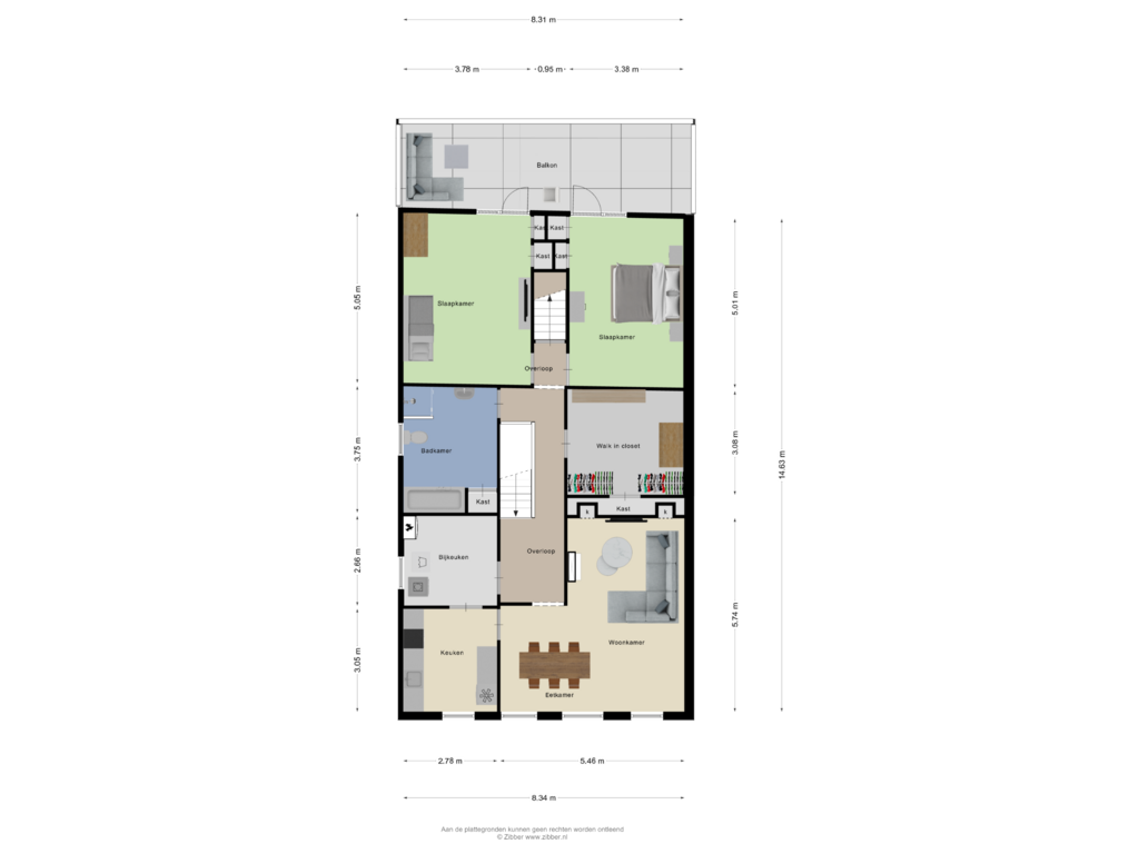 Bekijk plattegrond van Eerste Verdieping van Voorstraat 13