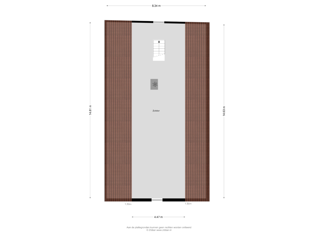 Bekijk plattegrond van Zolder van Voorstraat 13