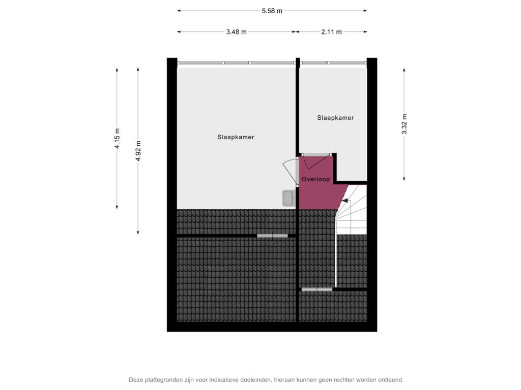 Bekijk plattegrond van Zolder van Mendelssohnstraat 22