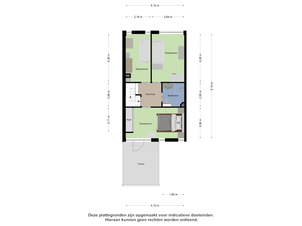 Bekijk plattegrond van Eerste Verdieping van Touwbaan 46